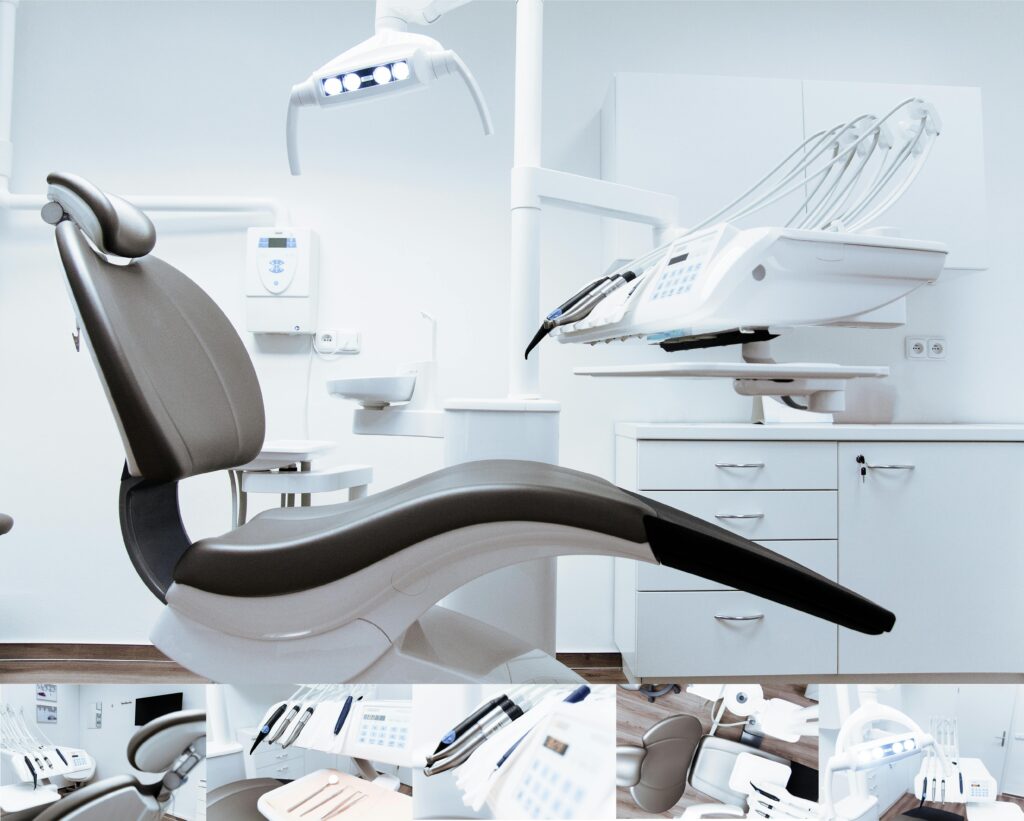 Dental chair ready for root canal treatment.