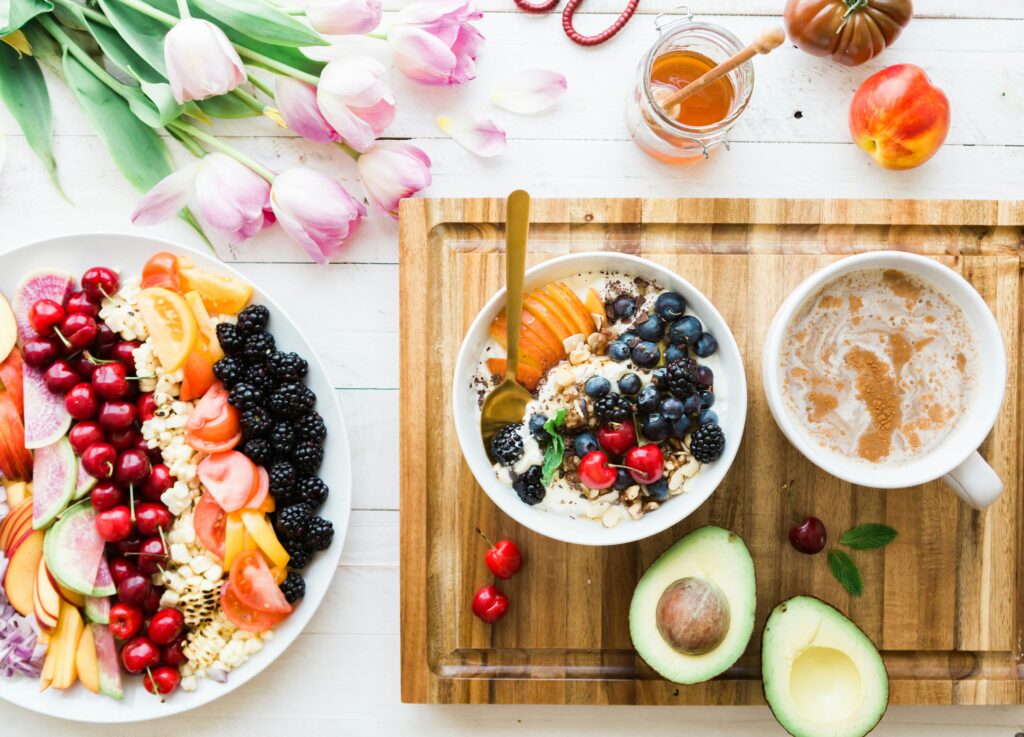 Healthy colourful food. This is to go with an article about gaining certification for nutrition.