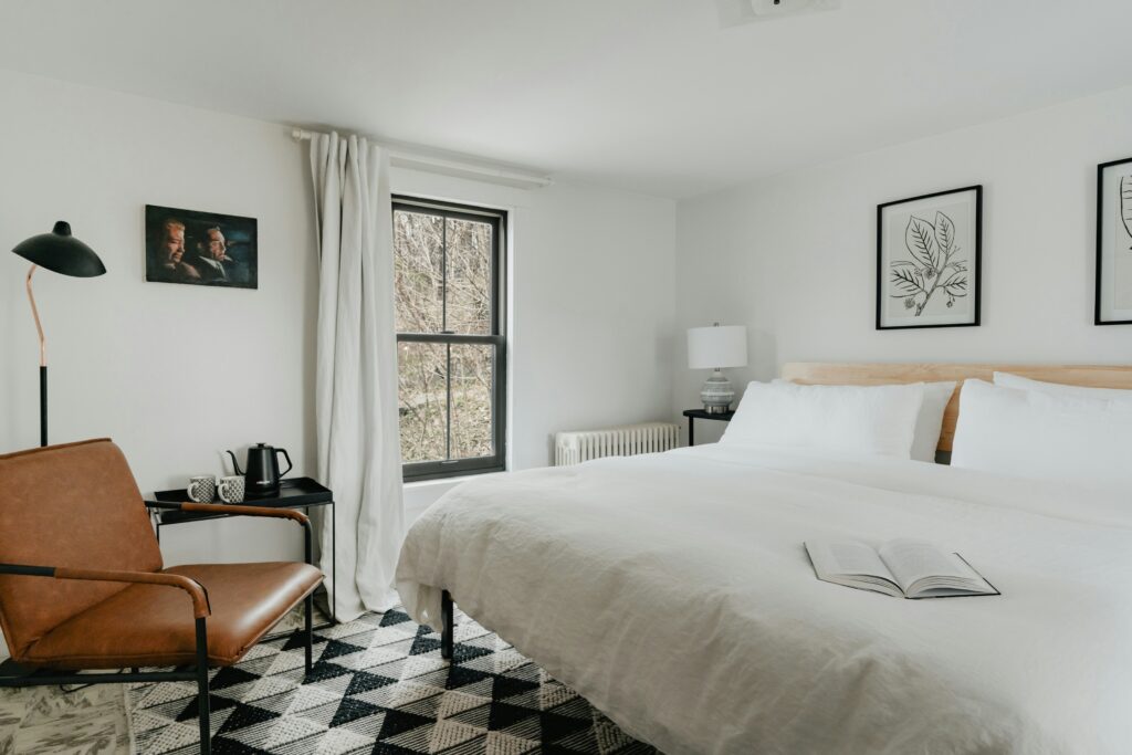 Comfortable guest room.