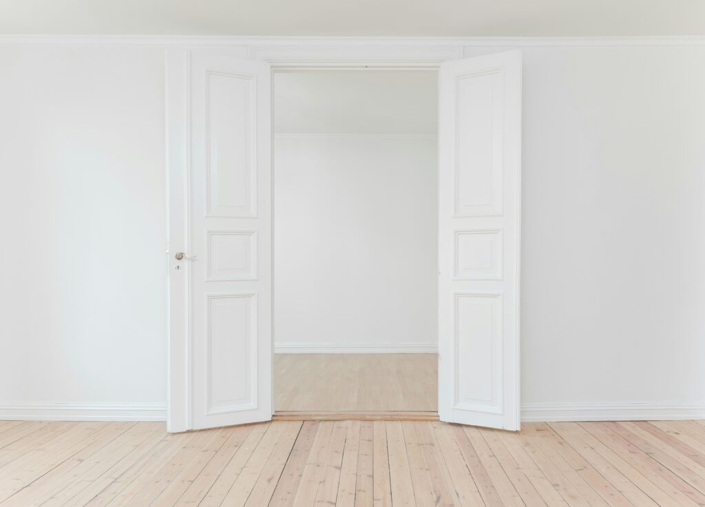White internal doors.