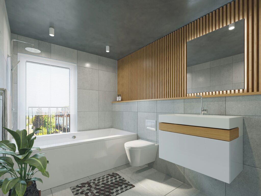 Large bathroom mirror.