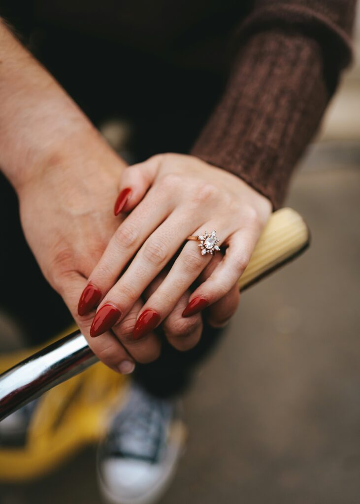 Vintage morganite engagement ring.