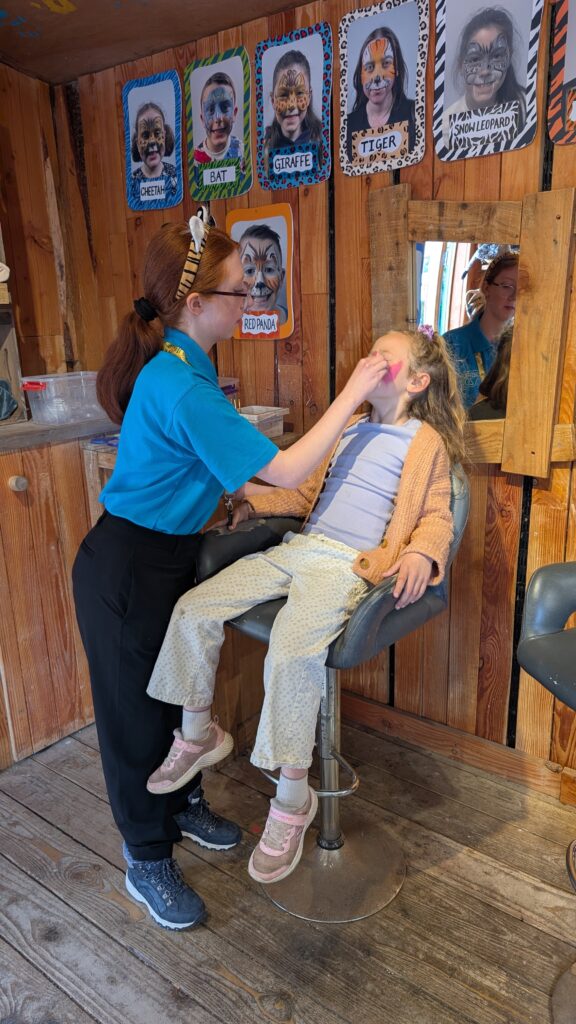 Face painting at Chester Zoo