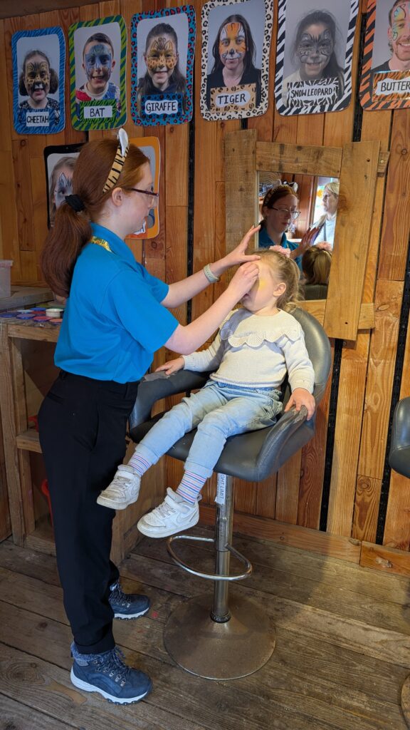 Face painting at Chester Zoo