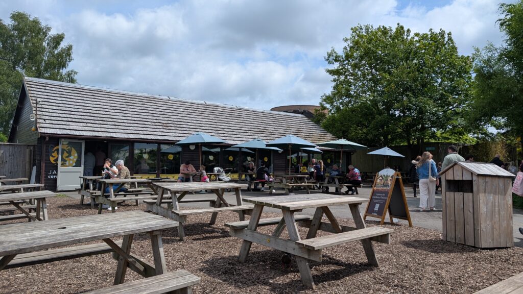 One of numerous picnic areas at Chester Zoo.