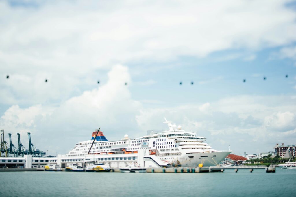 Cruise ship in the port. This is to go with an article discussing how to pick the perfect cruise.