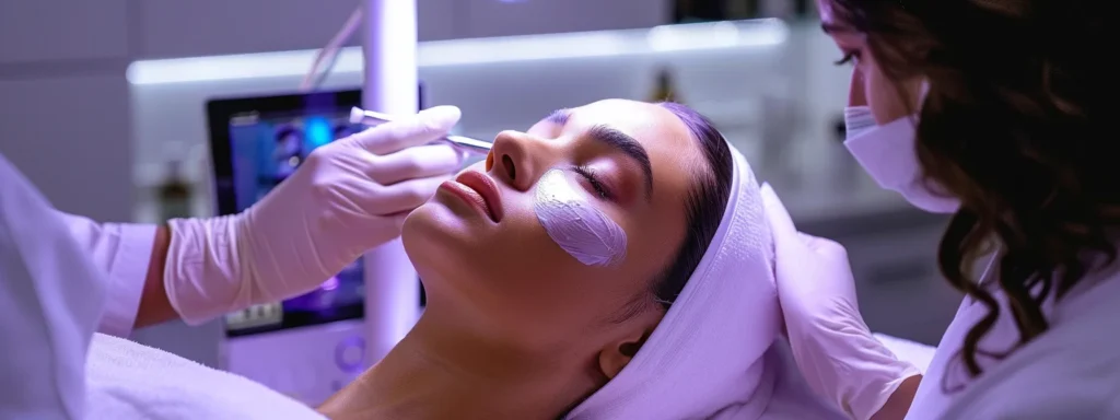 Woman undergoing HiFu treatment