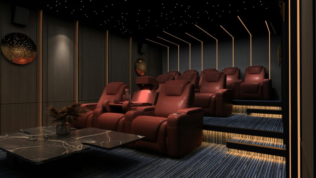 Home theatre set up.