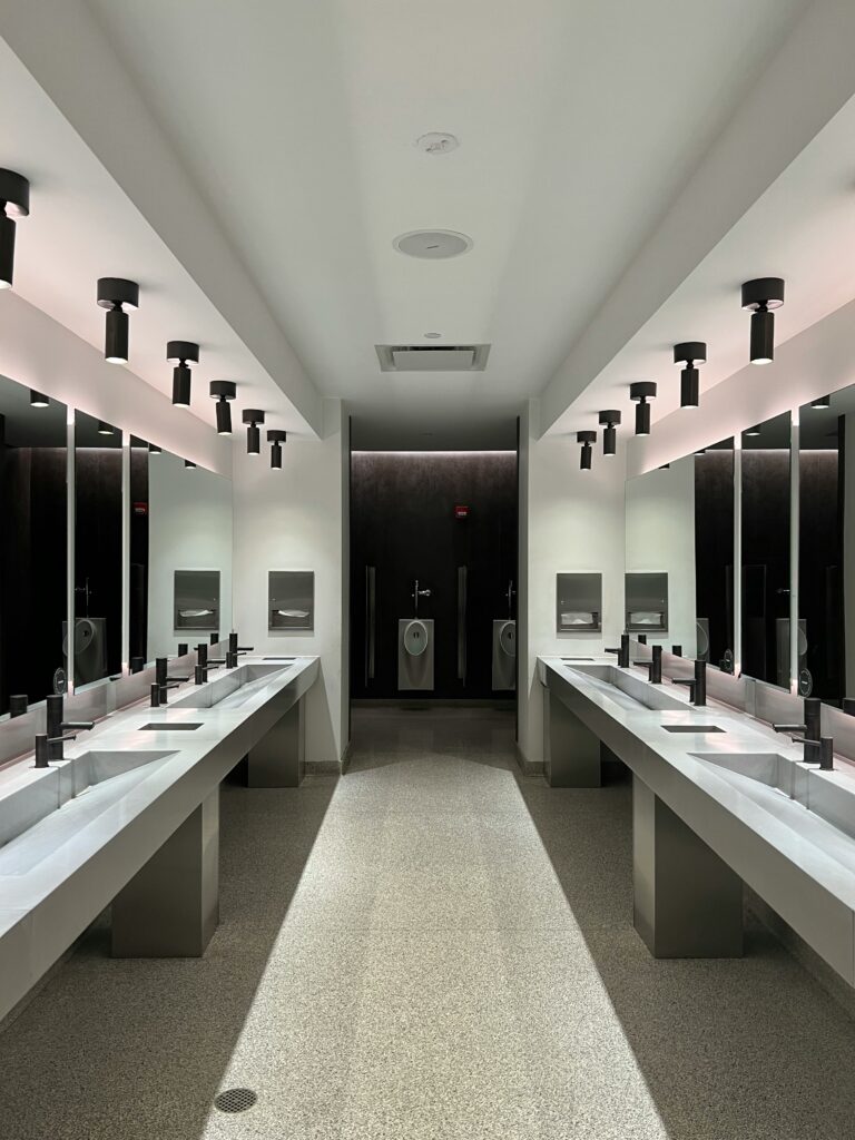 School bathroom.