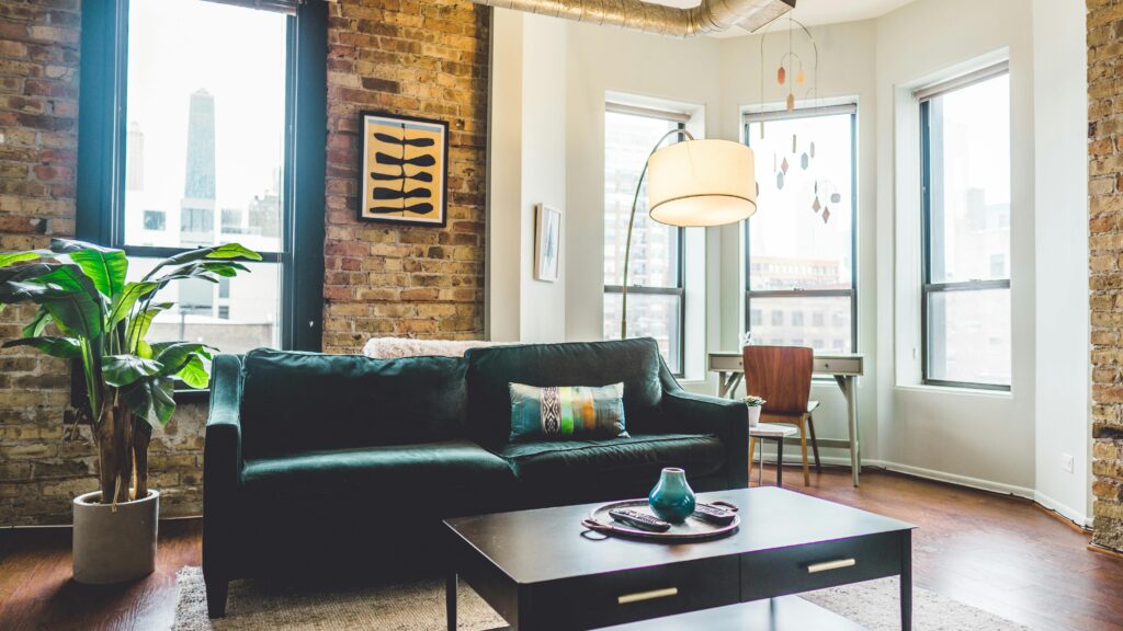 Modern yet cosy lounge area.