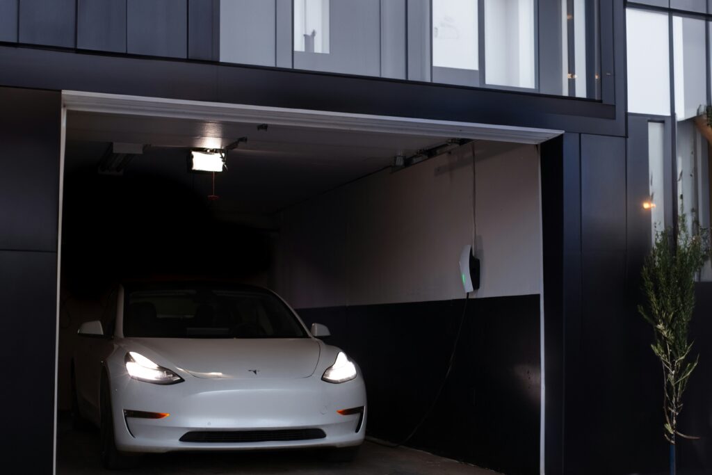Stylish yet practical garage.