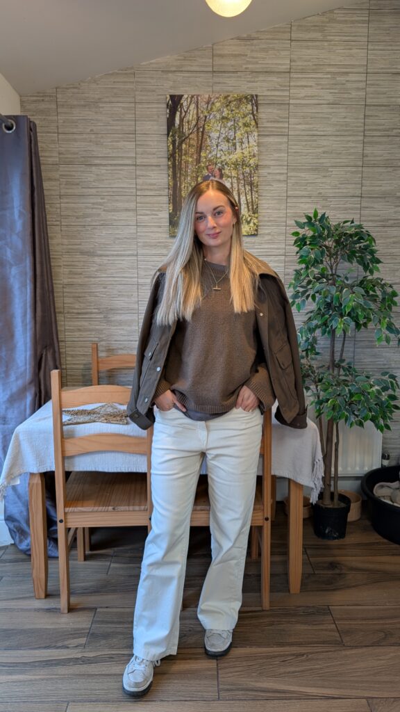 Transitional dressing with Cotton Traders.
