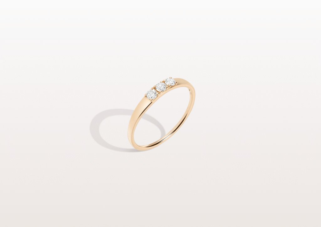 Aurate Bold Diamond Stacker Ring