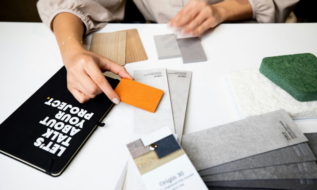 Interior design mood board.