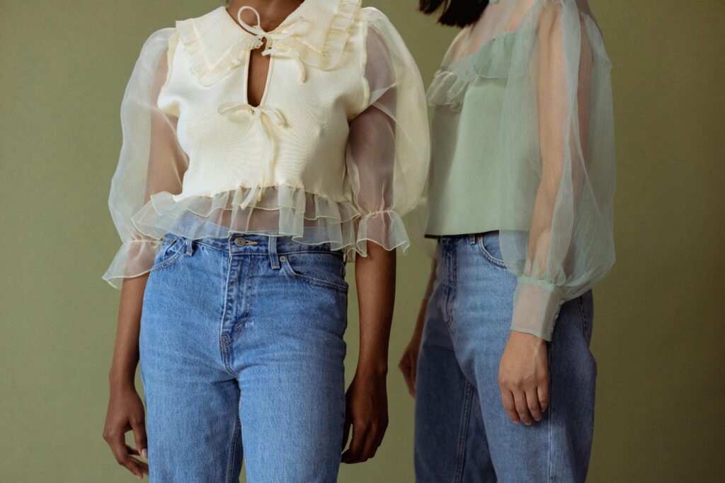 Layered tulle blouses.