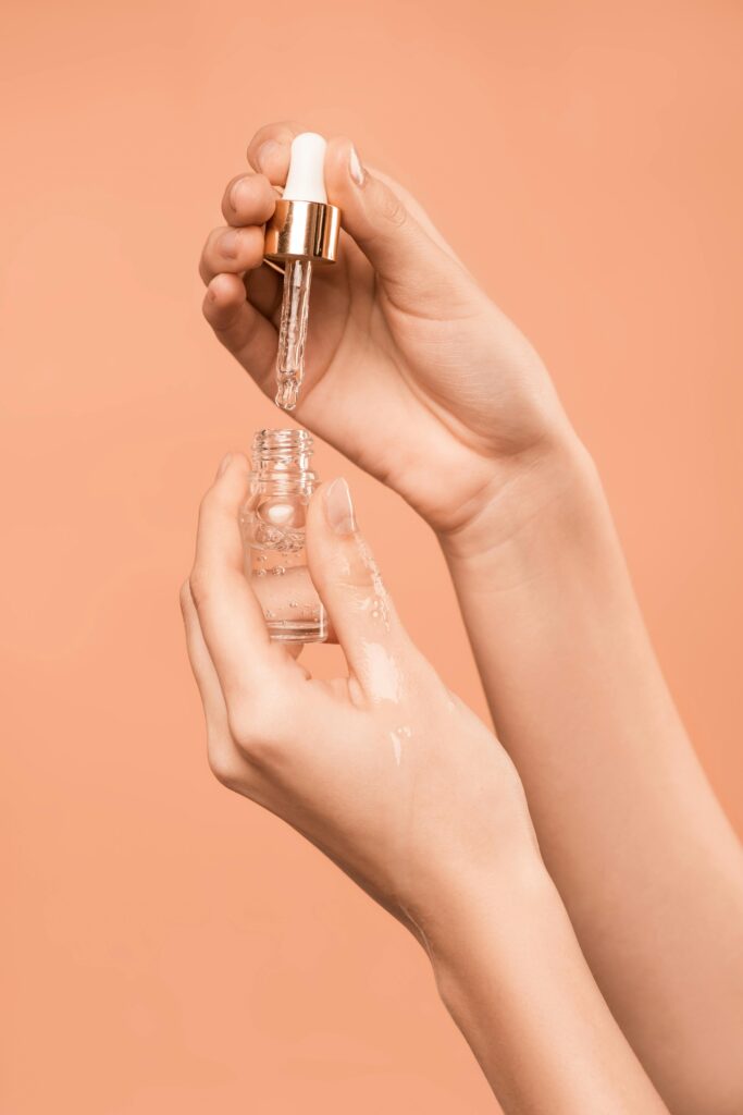 cClose up of a serum dropper.