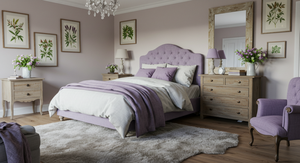 Layered double bed with a king size duvet creates an overhang creating a sense of luxury.