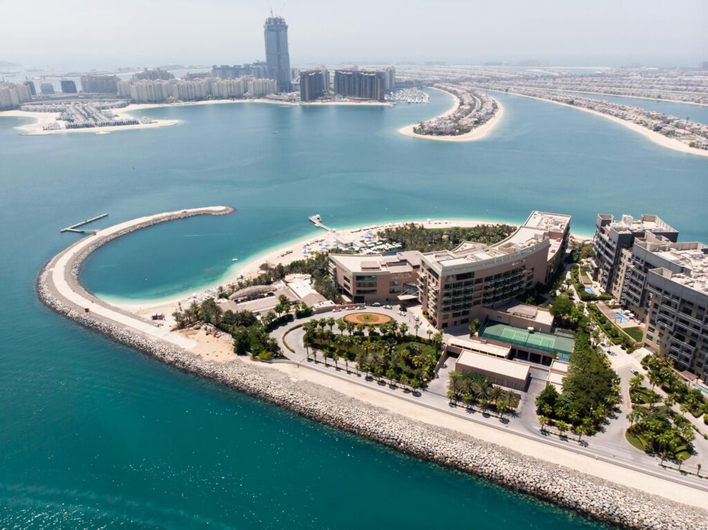 Sun sea and serenity at The Palm, Dubai.