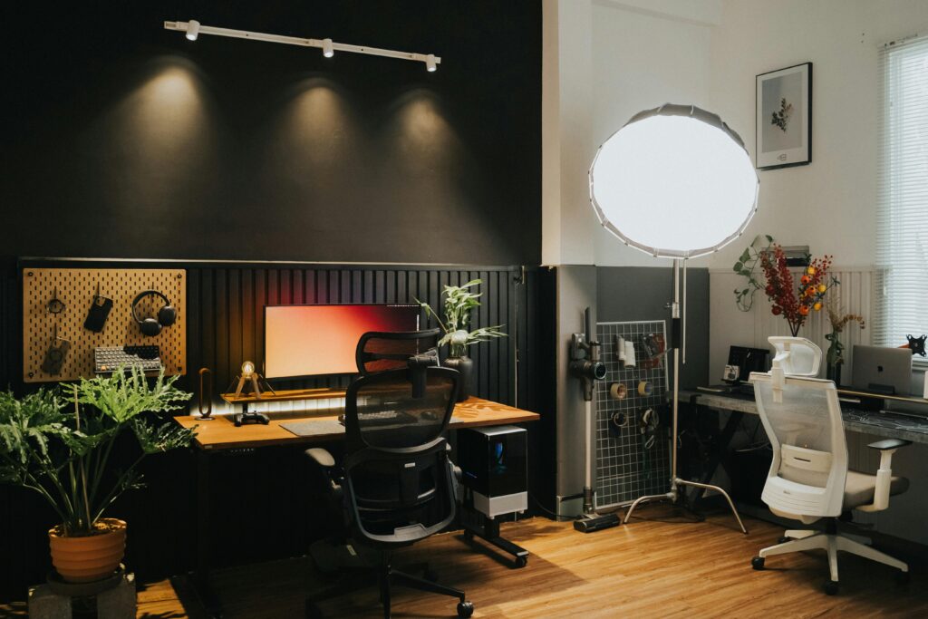 Luxury home office design.