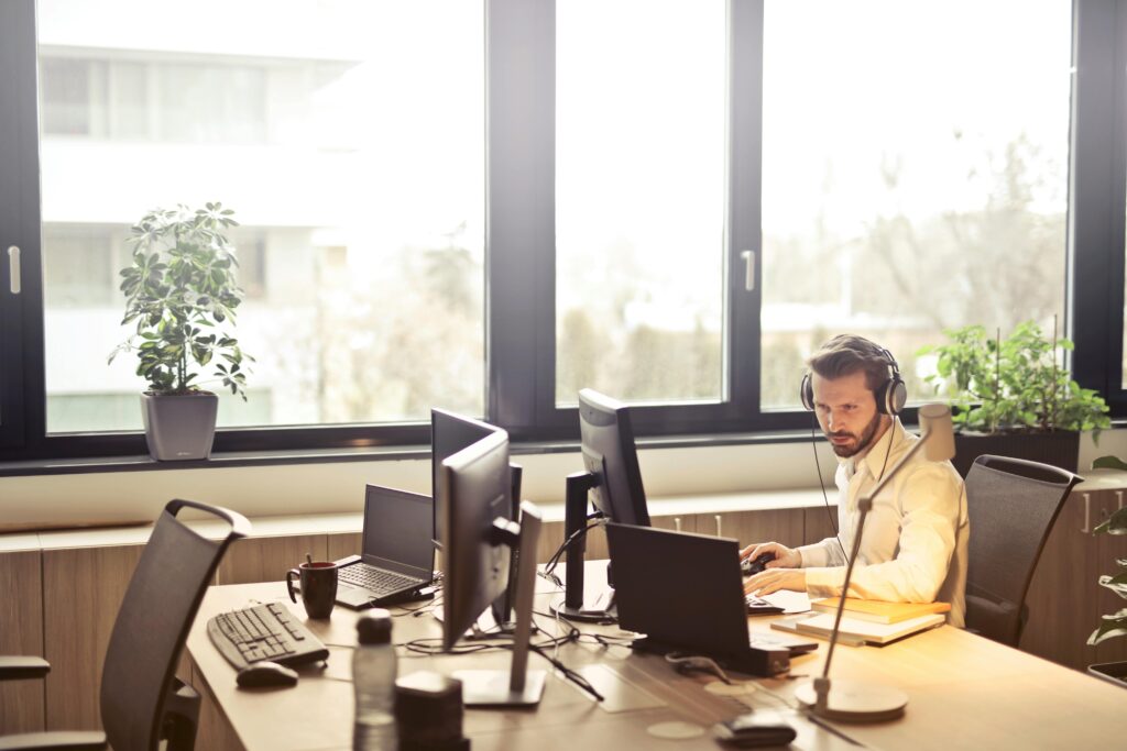 Man working in an office. This is to go with an article about quiet redundancy.
