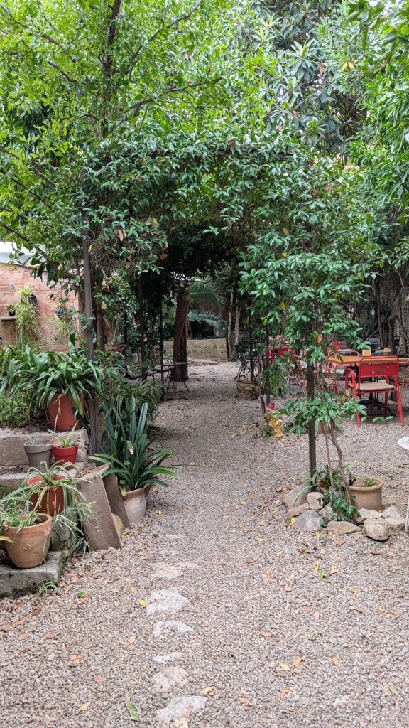 Miga De Nube courtyard area in Soller, Majorca. This is to go with an article discussing how to elevate small outdoor areas.