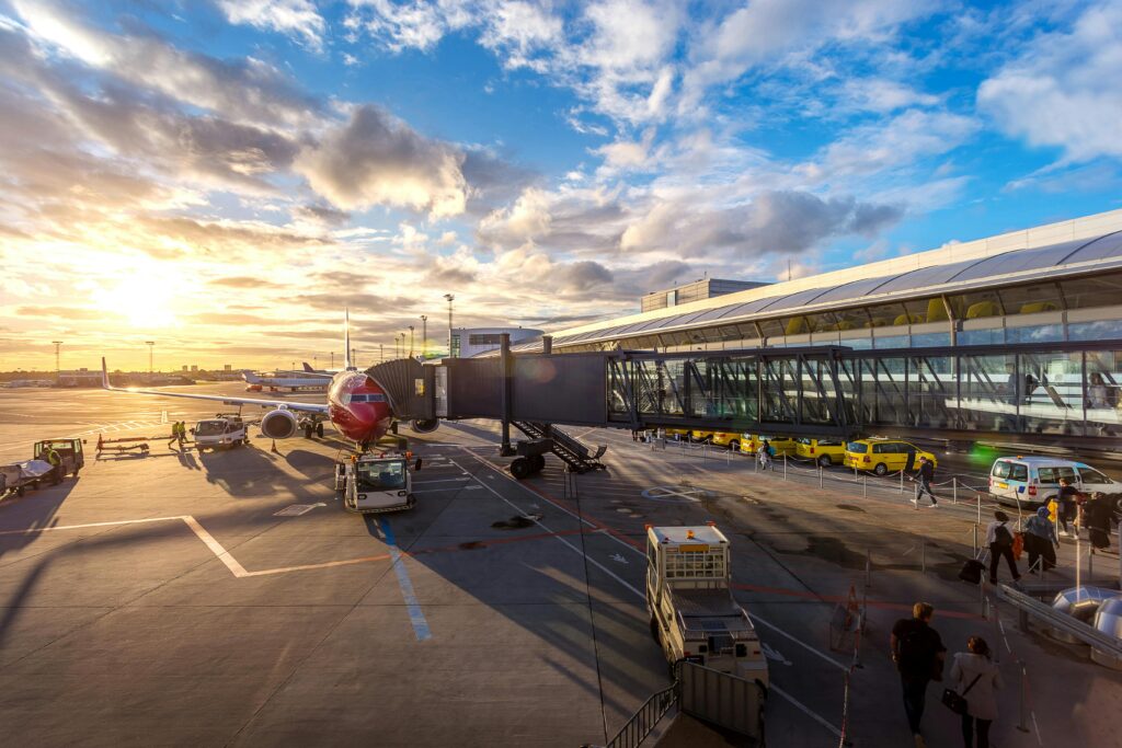 Image of an airport. This is to go with an article discussing the different options for parking at John Lennon airport.