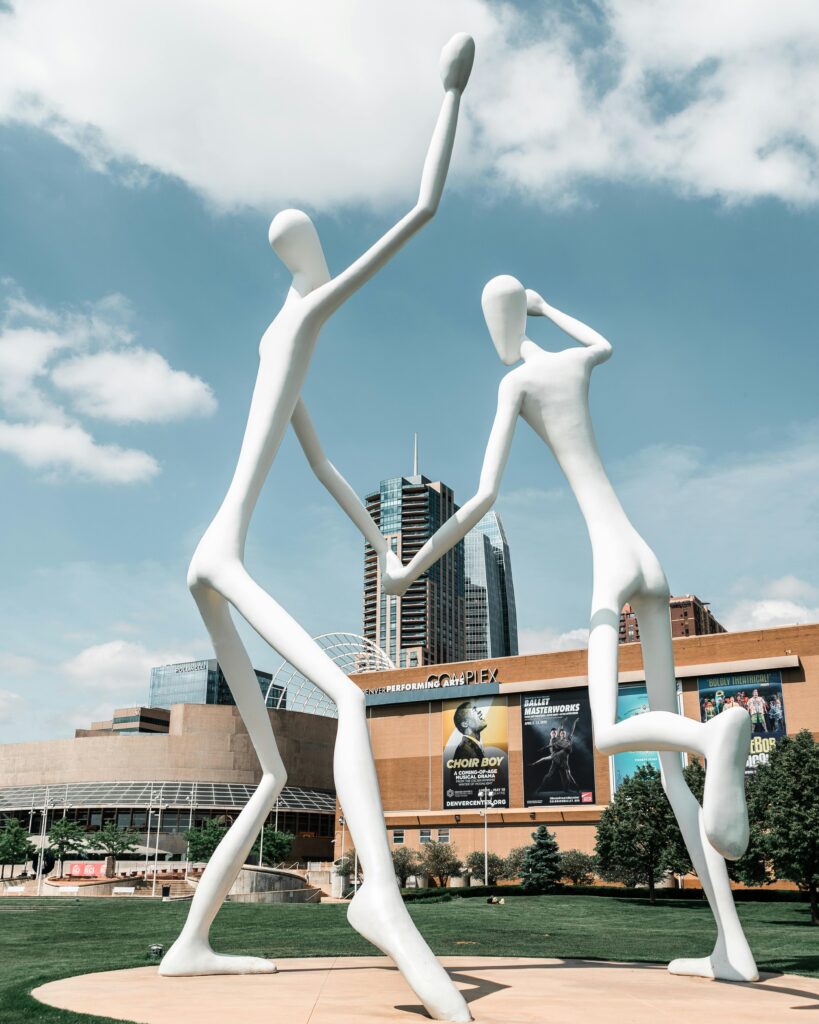 Statue of the dancers in Denver.