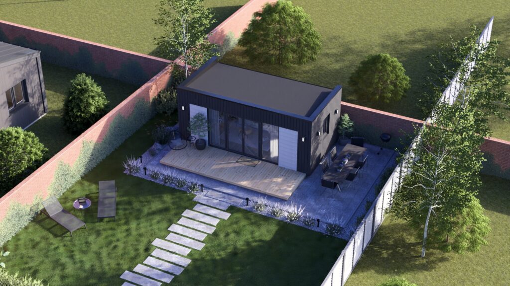 Mock up of a garden room.