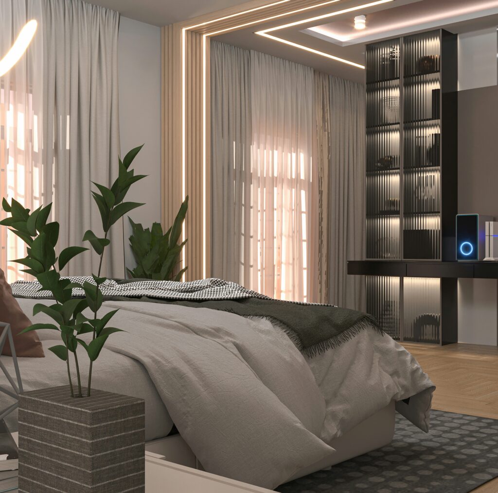 Apartment living setup.