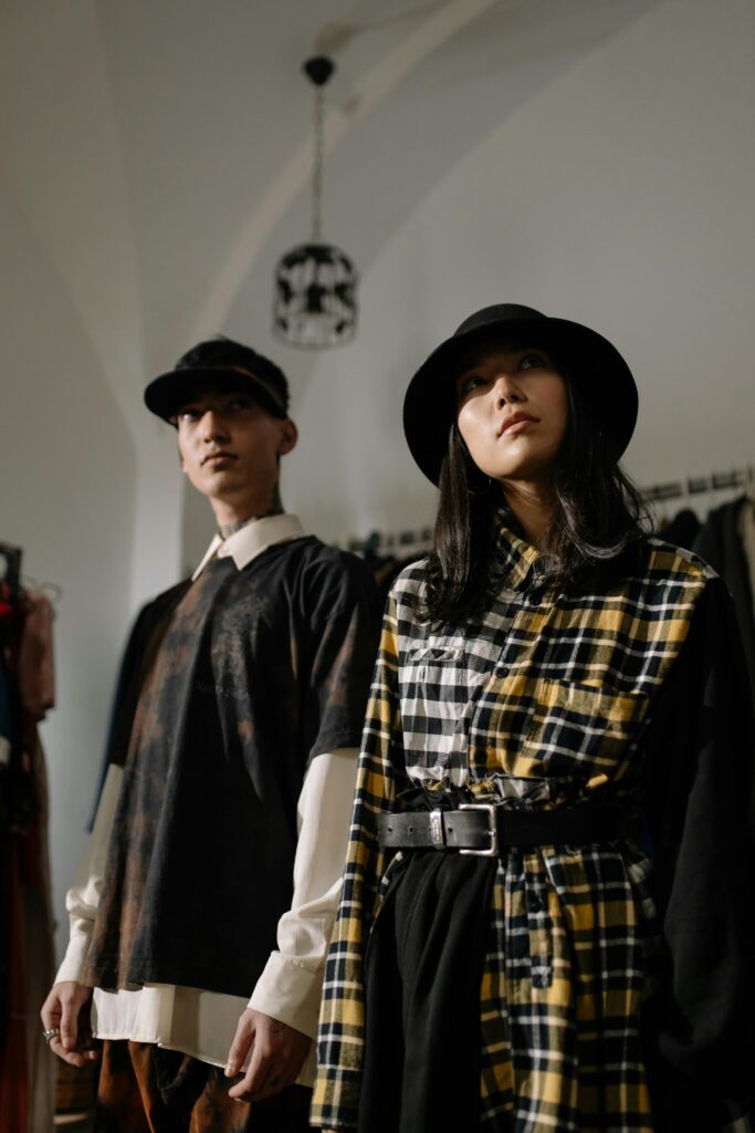 Couple wearing Japanese fashion.