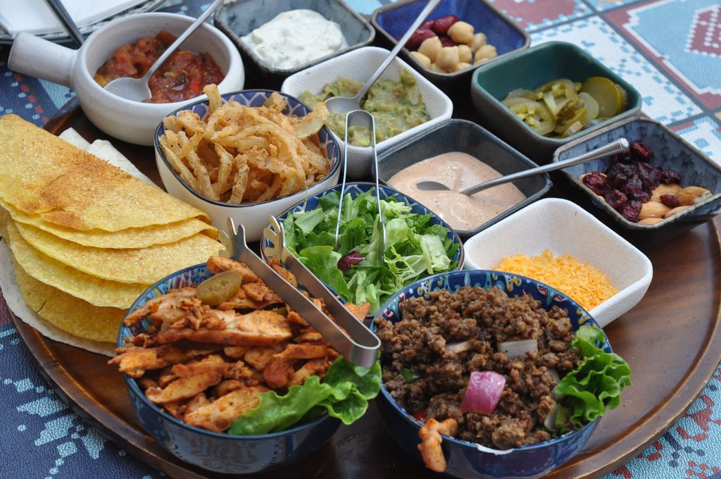 Feed a crowd with a taco bar.